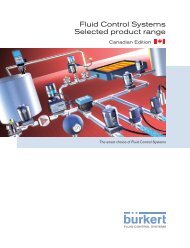Fluid Control Systems Selected product range