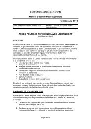 tÃ©lÃ©charger le PDF - Centre francophone de Toronto