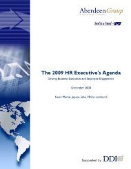 The 2009 HR Executive's Agenda - Development Dimensions ...