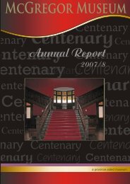 Annual Report 2007-8.pdf - McGregor Museum