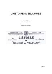 Histoire de Selommes - Cercle de Recherches GÃ©nÃ©alogiques du ...