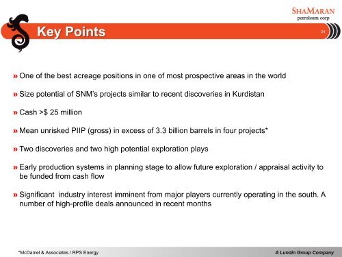 Corporate Presentation - November 2011 - ShaMaran Petroleum ...