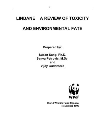 LINDANE – A REVIEW OF TOXICITY AND ENVIRONMENTAL FATE ...