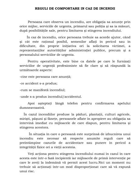 Măsuri de prevenire şi stingere a incendiilor la ... - Primaria Sulina