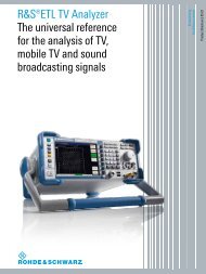 R&SÂ®ETL TV Analyzer - Product Brochure - Rohde & Schwarz