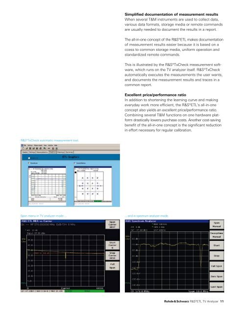 R&SÂ®ETL TV Analyzer - Product Brochure - Rohde & Schwarz