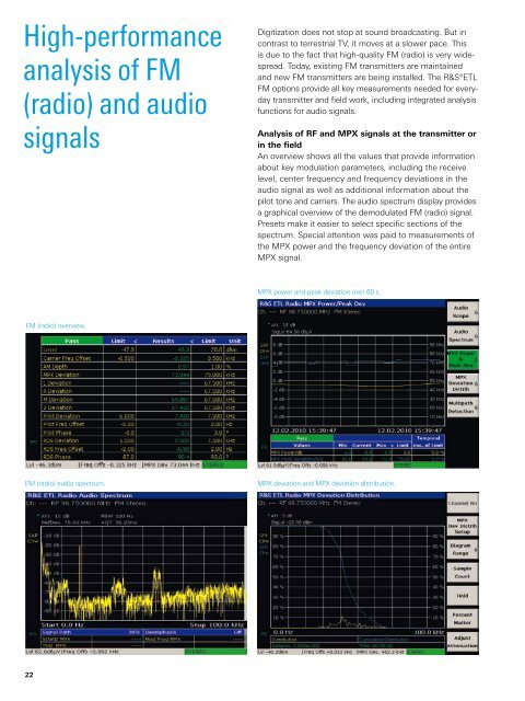 R&SÂ®ETL TV Analyzer - Product Brochure - Rohde & Schwarz