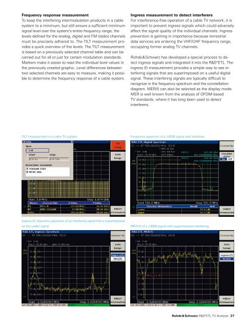 R&SÂ®ETL TV Analyzer - Product Brochure - Rohde & Schwarz