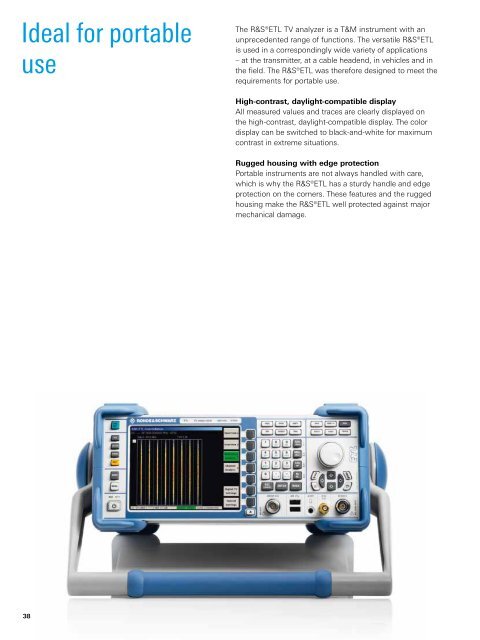 R&SÂ®ETL TV Analyzer - Product Brochure - Rohde & Schwarz