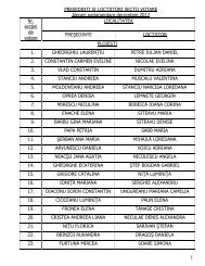 preşedinţi şi locţiitori sectii votare - Prefectura Judeţului Prahova
