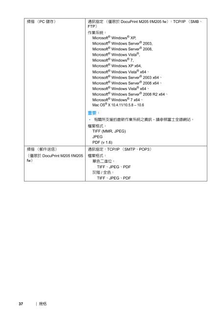 DocuPrint M205 fw - Fuji Xerox Printers