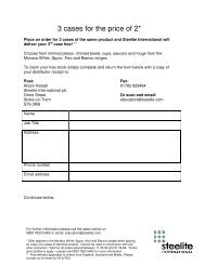 a claim form - Steelite International