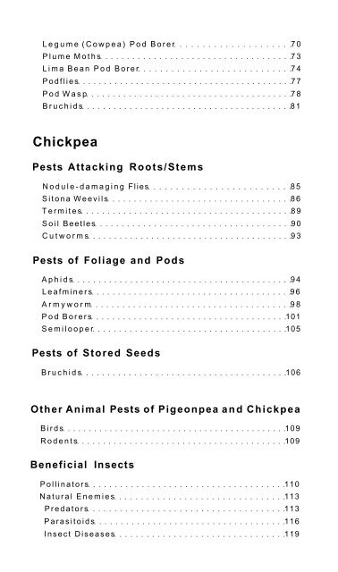 Pigeonpea and Chickpea Insect Identification Handbook - Agropedia