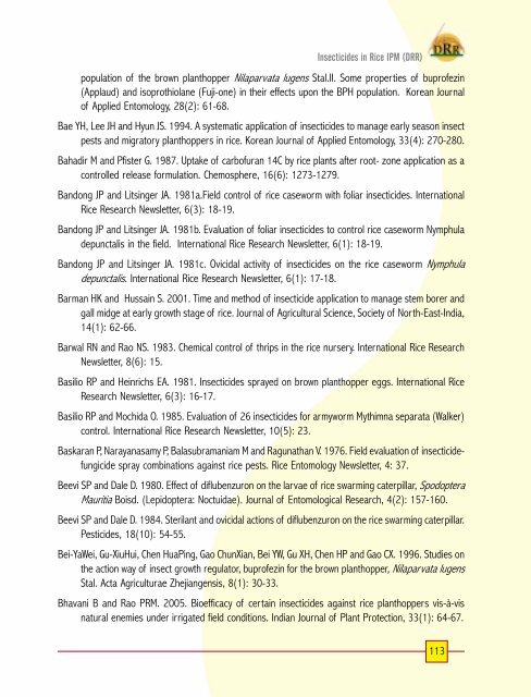 priciples of insecticide use in rice ipm