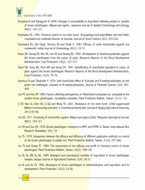 priciples of insecticide use in rice ipm