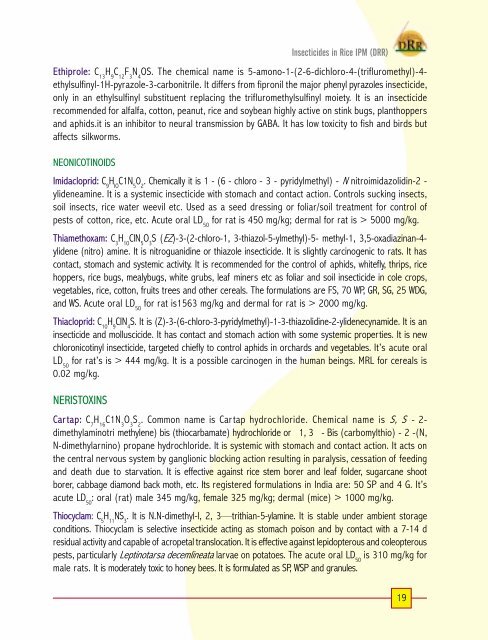 priciples of insecticide use in rice ipm