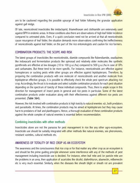 priciples of insecticide use in rice ipm