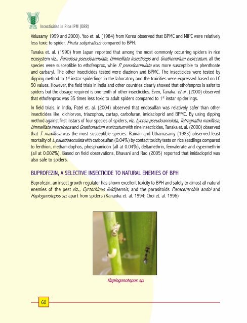 priciples of insecticide use in rice ipm