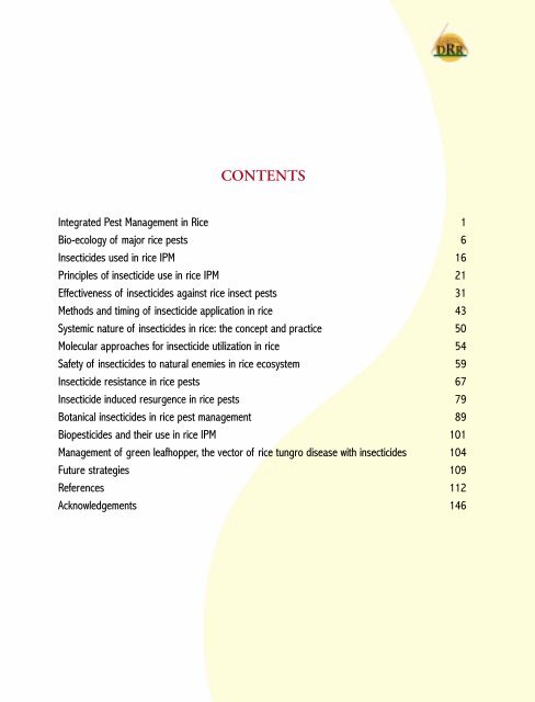 priciples of insecticide use in rice ipm