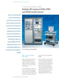 Reliable RF testing of GSM, GPRS and EDGE mobile phones