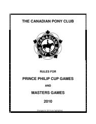 PPG Rules - Canadian Pony Club