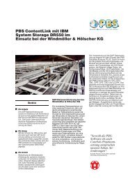 PBS ContentLink mit IBM System Storage DR550 im Einsatz bei der ...