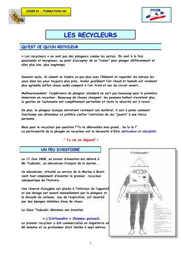 les recycleurs - ffessm