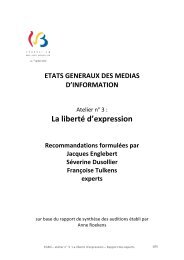 La liberté d'expression - États généraux des médias d'information