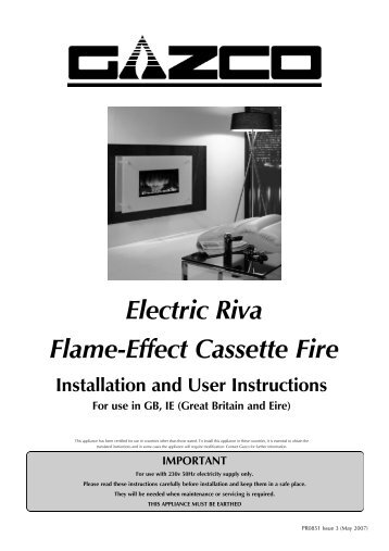 Electric Riva Flame-Effect Cassette Fire - Stokertje