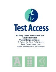 Making Tests Accessible for Students with Visual Impairments: A ...