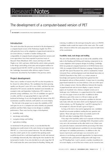 ResearchNotes - Cambridge English Exams