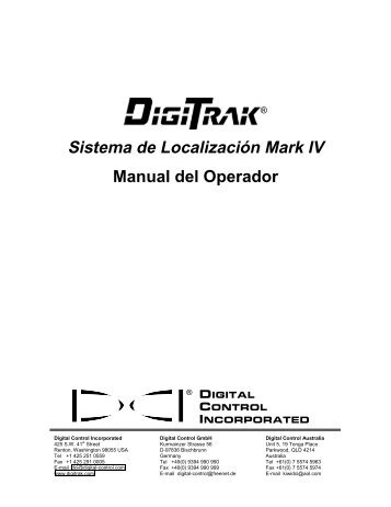 Sistema de Localización Mark IV Manual del Operador