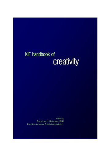 KIE Handbook of Creativity Book 2015
