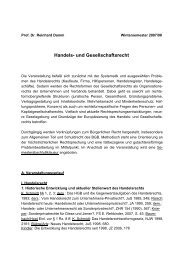 Handels- und Gesellschaftsrecht