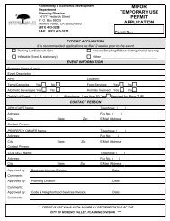 MINOR TEMPORARY USE PERMIT APPLICATION - Moreno Valley