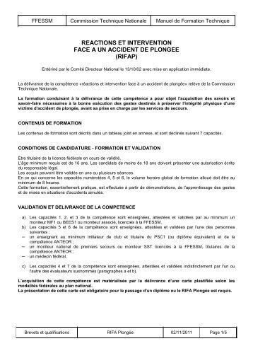 RIFA PlongÃ©e - ffessm