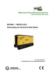 MCS60-1ï¼4BTA3.9-G2ï¼ Generating set Technical Data Sheet