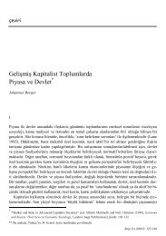 GeliÅmiÅ Kapitalist Toplumlarda Piyasa ve Devlet - BÄ°LGÄ° DERGÄ° ...