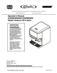 Operator's Manual ICE/BEVERAGE DISPENSER Model: Enduro ...