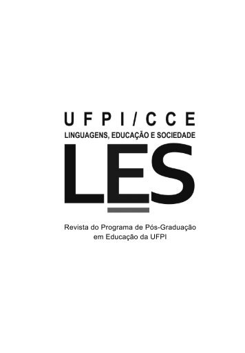 Revista Linguagens, Educacao e Sociedade LES PB Edicao Especial