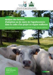 Analyse des facteurs d'adoption ou de rejets de l'agroforesterie dans ...