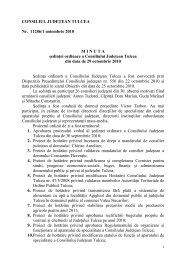Minuta sedintei ordinare a Consiliului Judetean Tulcea din data de ...