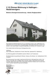 2 1/2 Zimmer-Wohnung in Hattingen - Geno Immobilien Essen