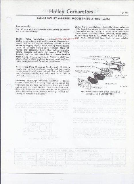 1968-69 Chevrolet & Ford - Mikes Carburetor Parts