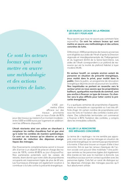 Lutter contre la précarité énergétique dans le ... - Ville de Montreuil