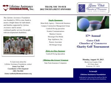 17th Annual Charity Golf Tournament - Lifetime Assistance