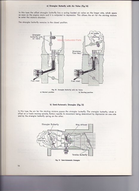 Solex Selection and Tuning of the Carburetor - Mikes Carburetor Parts