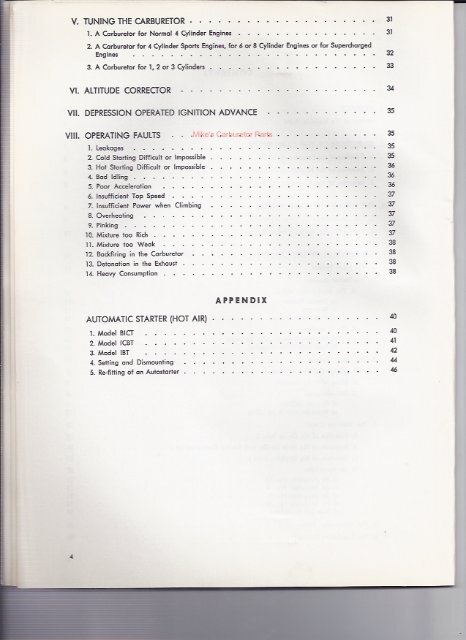 Solex Selection and Tuning of the Carburetor - Mikes Carburetor Parts