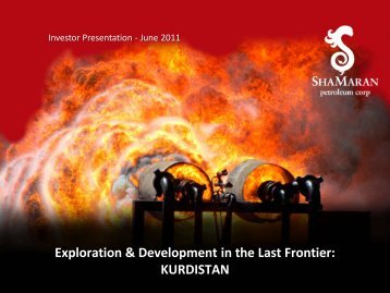 KURDISTAN - ShaMaran Petroleum Corp. - Home