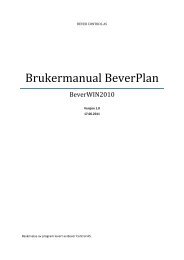 Brukermanual BeverPlan - Bever Control AS